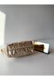 Women's Gold Glitter Star Embossed Mini Shoulder Bag - Stylish Baguette Bag for Daily Use - 5