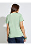 Green Slogan Print Short Sleeve T-Shirt - 4