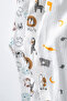 Boy's 3-Piece Baby Pants Set with Animal Pattern and Soft Textured Cotton Bottom - 3