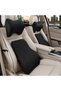 Car Neck Pillow & Lumbar Support Cushion Combo – Memory Foam Car Seat Support, Breathable (Black)