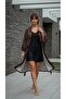 Brown Flowery Women's Dressing Gown - 2