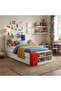 Blocks 90X200 Kids Bed & 90X190 Trundle Bed With Upholstered Headboard+Usb