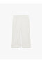 Cotton Elastic Waist Muslin Wide Leg Pants - 3