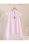 Girl's Butterfly Embroidered Asymmetrical Cut Summer Muslin Beach Dress/Dress - 5