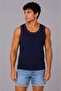 Men's Athlete Crew Neck Sleeveless Summer Tank Top - Navy Blue - 3