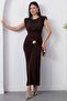Crew Neck Gathered Side Buckle Dress K-251642 - 5