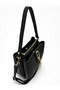 Gold Detailed 3 Compartment Shoulder and Crossbody Bag - 5