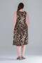 Women's Brown Leopard Pattern Standard Size Sleeveless Dress with Matching Pockets, Sizes 42-54 - 7
