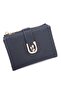 Women's Soft Textured Small Wallet with Card Holder, Black - 5