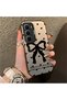 Infinix Hot 60I Compatible Silicone Edge Hard Back Case Couple Phone Case with Bow Pattern - 3