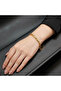 Gold-Tone Leaf Link Bracelet for Women, Textured and Openwork Leaf Design with Adjustable Chain Closure - 2