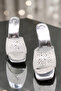 Women's Heeled Slippers. Transparent Heeled Slippers - 6