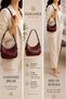 Women's Bordro Patent Leather Handbag Mini Baguette Model Shiny Daily Handbag En 20 Size 12 - 2