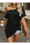 Women's One Shoulder Open Buckle Detailed Viscose Blouse - 3