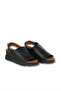 Black Khv Leather Women's Heeled Sandals - 2