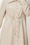 Lace-Up Satin Jacquard Tunic 46592 - 4
