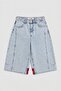 Women's Ice 3S6-3 Mega Baggy Fit Special Design Denim Shorts with Leg and Pocket Details - 4