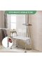 Bathtub transfer bench and shower chair with non-slip aluminum body, shower chair with padded backrest and armrests, adjustable seat height, supports up to 300 lbs - 7
