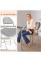 - Set of 2 Folding Metal Chairs with Non-Slip Ear Pads, Chair with Cotton and Linen Seat and Metal Frame, for Indoor and Outdoor Use, Room - 5