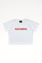 Eazy Women's White Slogan Printed Crop T-Shirt Crew Neck Short Sleeve Cotton Crop Top - 3