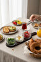 Mien 3-Piece Glass Bowl Set |   Stylish Presentation and Serving Set with Acacia Base 9.5X6 - 3
