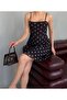 Women's Strappy Lined Tulle Polka Dot Dress - 4