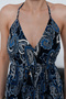 Long Oversized Dress with Halter Neck Detail and Backless Slit - 7