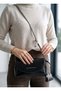 Women's Original Soft Leather Chain Detailed 4-Compartment Shoulder and Crossbody Bag - 4