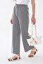 Women's Striped Patterned Pocketless Spanish-Cut Trousers 260285 - - 4