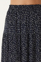 Floral Thin Summer Viscose Skirt Lub0371 Dark Blue White - 4