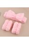 3PCS Spa Headband And Wrist Wash Bands Set Soft Coral Fleece Face Washing Set