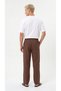 Men's Brown Linen Muslin Trousers Lightweight Fabric Comfortable Fit Baggy with Back Pockets - 6