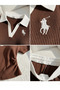 Polo Collar Ribbed Lycra Luxy 2-Piece Tracksuit Set - 2