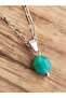 Aventurine Stone Steel Chain Necklace |   Natural Stone Necklace - 3