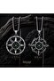 Stainless Steel Works Case Marine and Gothic Style Compass Pendant - 2