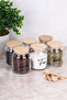 6-Piece Glass Spice Jar Set with Bamboo Lids, Vacuum Lids, Spoons, Transparent Labels, Spice Jar Dowry Set - 4