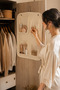 Makeup Organizer Hangable 4-Pocket Transparent Cosmetic Organizer Bathroom Cabinet Makeup Table Organizer - 6