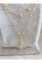 Gold Color Double Vip Necklace with Zircon Stone North Star Pendant Detail - 3