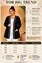 Women's Black Plus Size Stone Print Front White Ribbed Stripe Detail Pocketed Open Front Stretchy Viscose Cardigan - 2