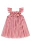 Chiffon Floral Appliqué Dress for 2-5 Years - Pink