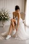 Low Heel Pearl Detailed Comfortable Wedding Dress Evening Dress Sneakers - 2