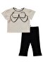 Big Bowknot Set for 6-18 Months - Beige - 2