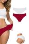 2-pack women's seamless laser-cut flexible non-marking panties s5