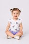 Baby girl daisy print summer 2-piece set with scalloped sleeve shorts, 3-12 months - 2