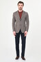 Straight Slim Fit Men's Jacket with Pocket and Snap Fasteners Mink - 41498.26Y - 3