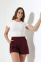 Women's Black High Waist Shorts - 5
