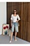 Women's White Embroidered Summer Shirt - 6