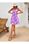 Sandy Floral Thin Strap Summer Mini Dress, Casual Vacation Dress Beach Chic", "Summer Evenings" - 2