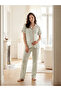 Nevavm Shirt Collar Strawberry Printed Maternity Pajama Set with Difference - 2