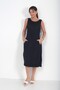Women's Italian Linen Zero Sleeve Midi Dress with Pockets - 2